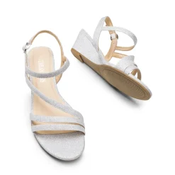Strappy Wrapped Wedge Sandals