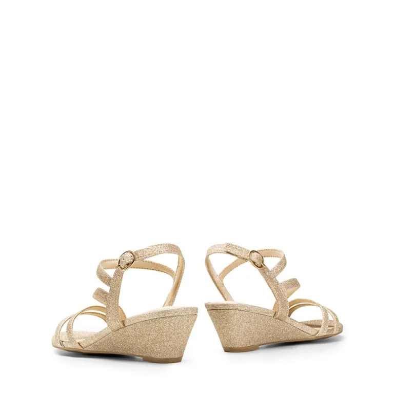 Strappy Wrapped Wedge Sandals