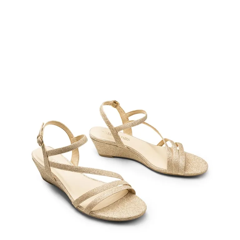 Strappy Wrapped Wedge Sandals