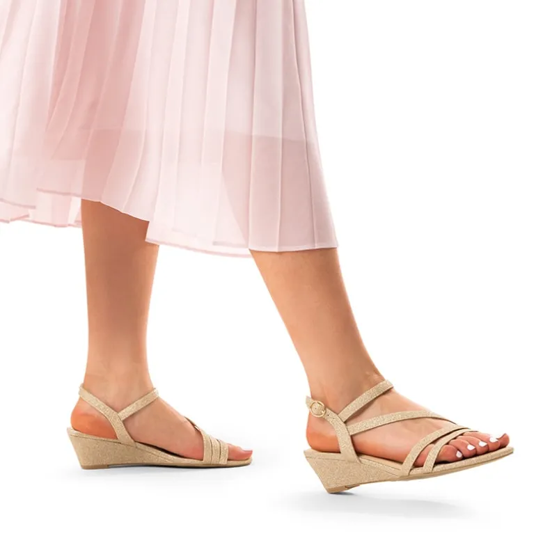Strappy Wrapped Wedge Sandals