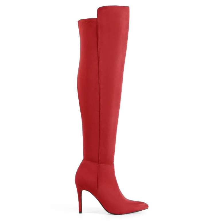 Stretch Pointed Toe Stiletto Over The Knee Boots
