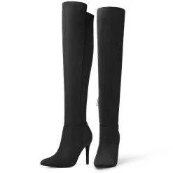 Stretch Pointed Toe Stiletto Over The Knee Boots