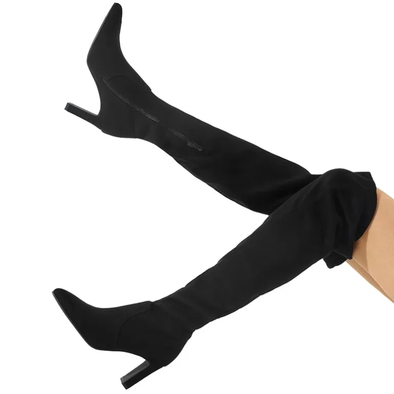 Stretch Thigh-High Boots