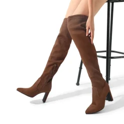Stretch Thigh-High Boots