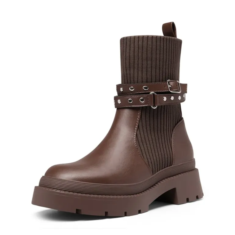 Stride Lug Sole Platform Slip On Booties