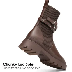 Stride Lug Sole Platform Slip On Booties