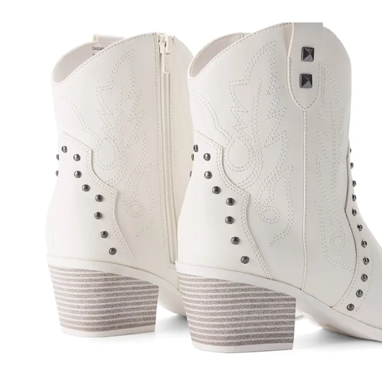 Studded Chic Cowgirl Ankle Boots