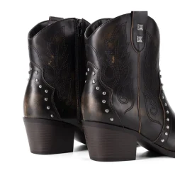 Studded Chic Cowgirl Ankle Boots