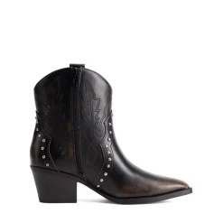 Studded Chic Cowgirl Ankle Boots