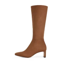 Suede Chunky Knee High Boots