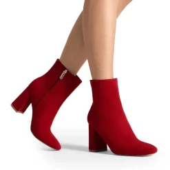 Suqare-Toe Block Heel Ankle Boots