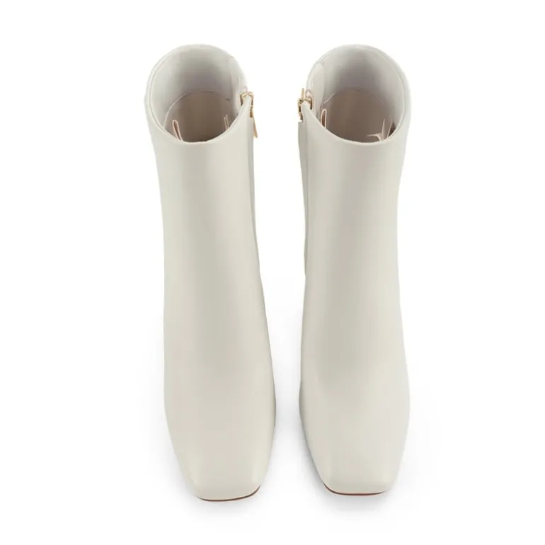 Suqare-Toe Block Heel Ankle Boots