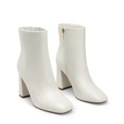 Suqare-Toe Block Heel Ankle Boots