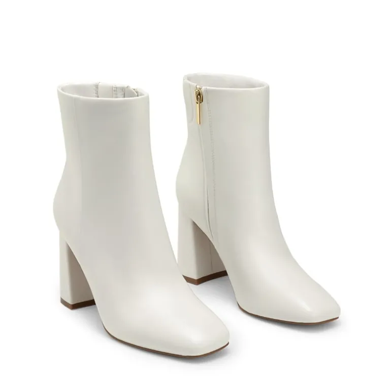 Suqare-Toe Block Heel Ankle Boots
