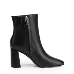 Suqare-Toe Block Heel Ankle Boots