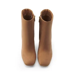 Suqare-Toe Block Heel Ankle Boots