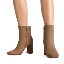 Suqare-Toe Block Heel Ankle Boots