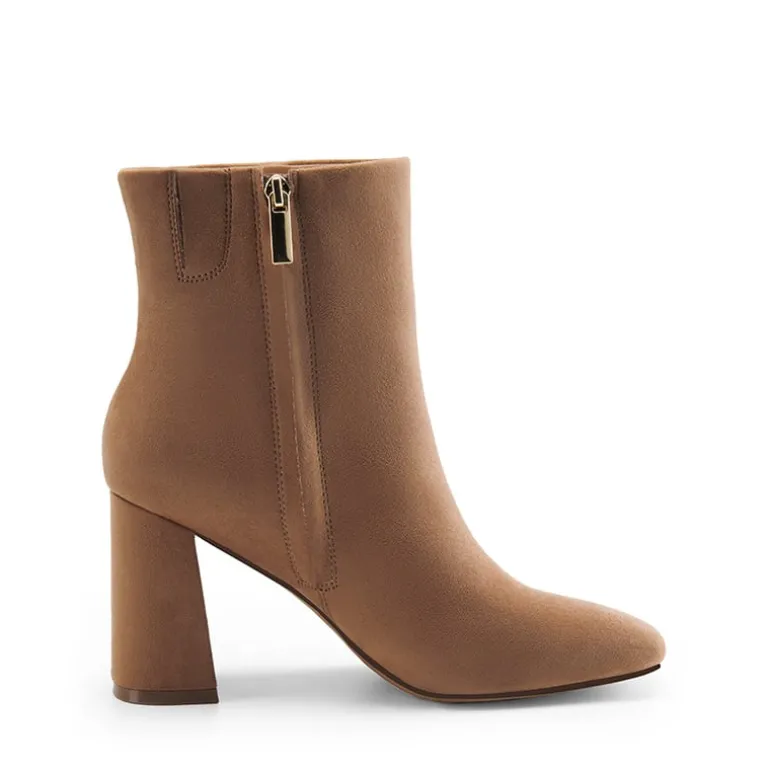 Suqare-Toe Block Heel Ankle Boots