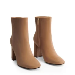 Suqare-Toe Block Heel Ankle Boots
