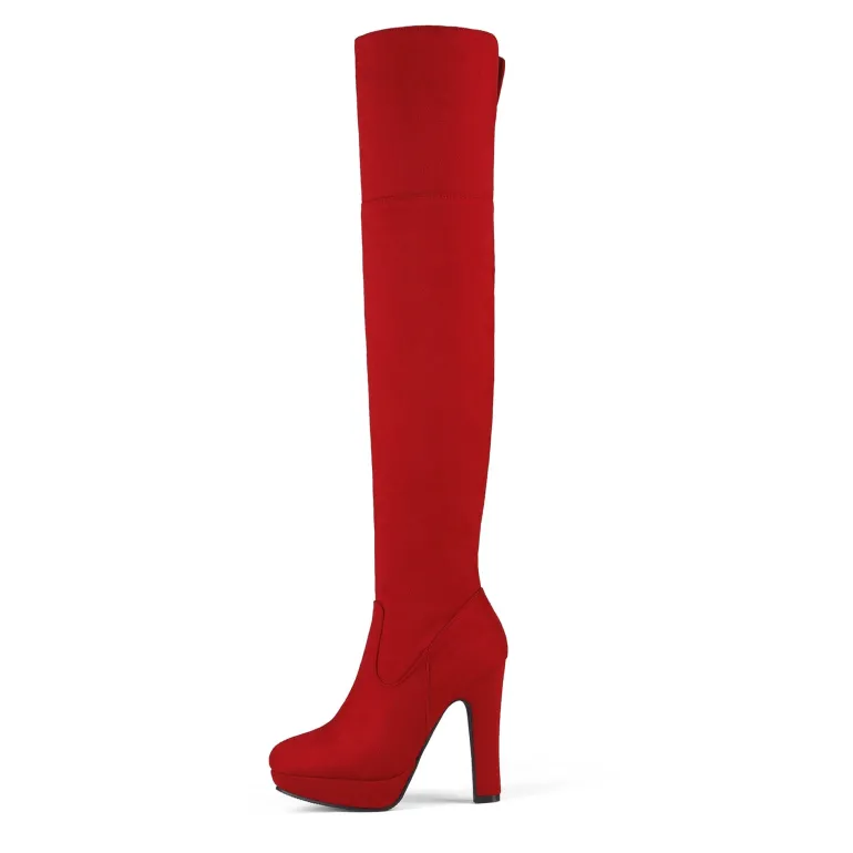 Thigh High Chunky Platform Boots
