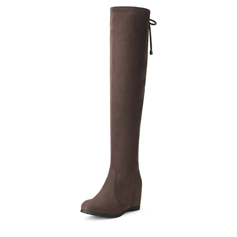 Thigh High Wedges Boots