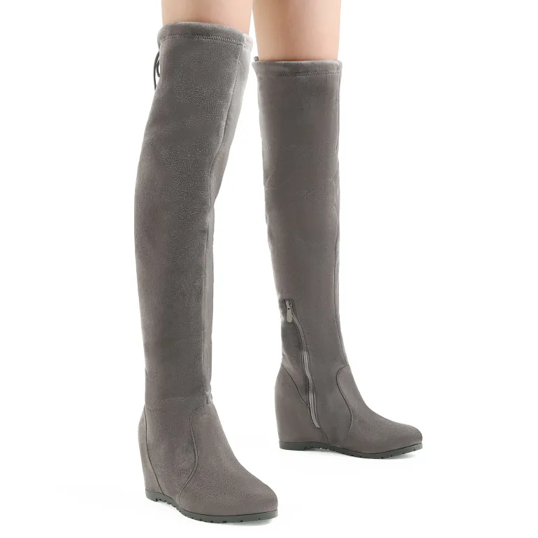 Thigh High Wedges Boots