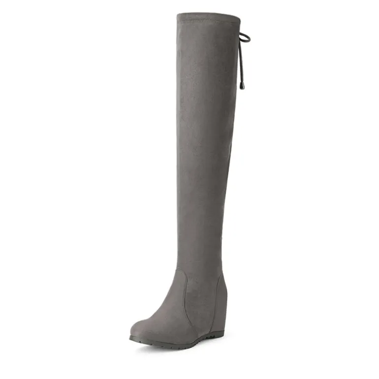 Thigh High Wedges Boots
