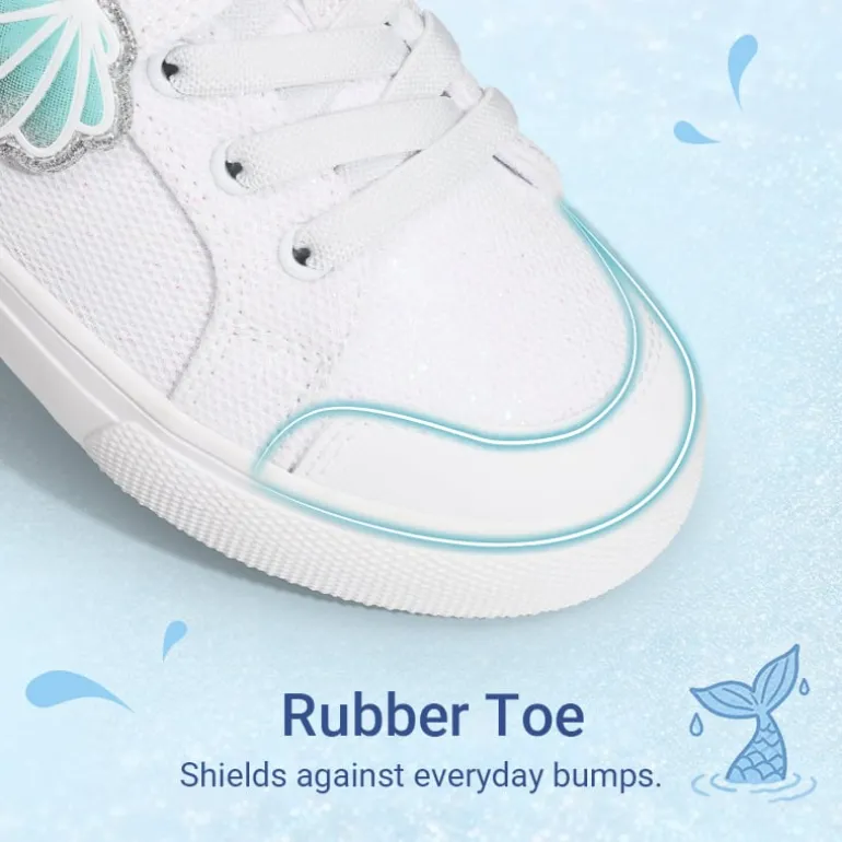 Toddler Girls’ Protective Rubber Toe Sneakers