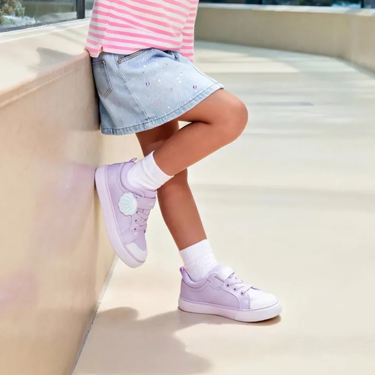 Toddler Girls’ Protective Rubber Toe Sneakers
