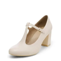 T-Strap Mary Jane Pumps with Chunky Heel