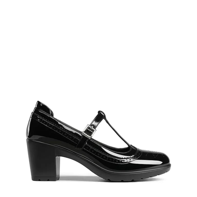 T-Strap Round Toe Pumps