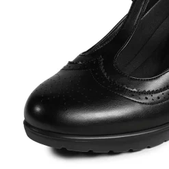 T-Strap Round Toe Pumps