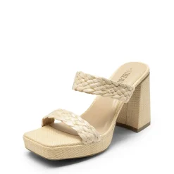 Two Braided Strap Platform Heels