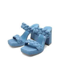 Two Braided Strap Platform Heels