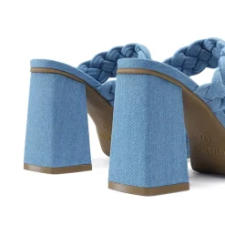 Two Braided Strap Platform Heels