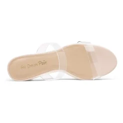 Two Strap Chunky Heel Sandals