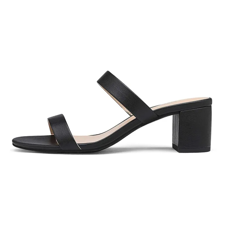 Two Strap Chunky Heel Sandals