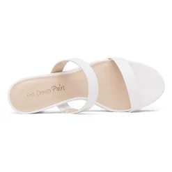 Two Strap Chunky Heel Sandals