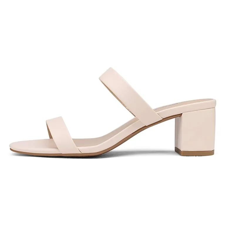 Two Strap Chunky Heel Sandals