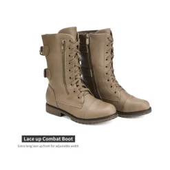 Utilitarian Ankle Mid Calf Combat Boots