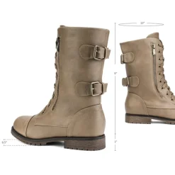 Utilitarian Ankle Mid Calf Combat Boots