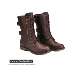 Utilitarian Ankle Mid Calf Combat Boots