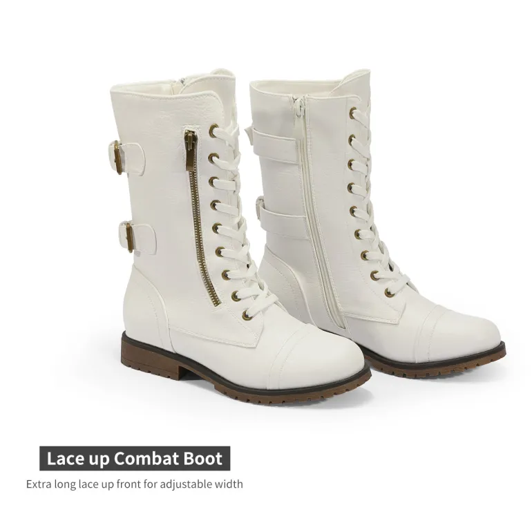 Utilitarian Ankle Mid Calf Combat Boots