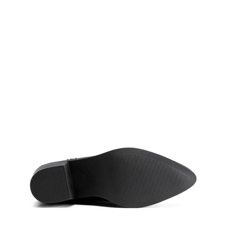V-cut Cuff Mid Calf Cowboy Boots