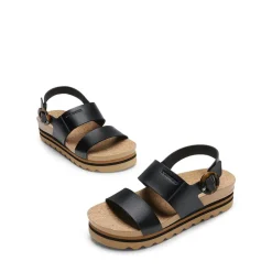 Vegan Leather Arch Support Platform Sandals