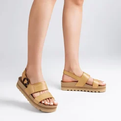 Vegan Leather Arch Support Platform Sandals