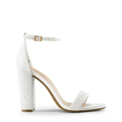 Vegan Leather Chunky Heel Sandals