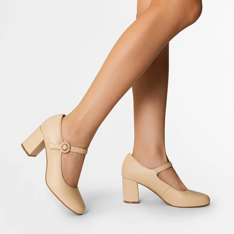 Vegan Leather Mary Jane Pumps