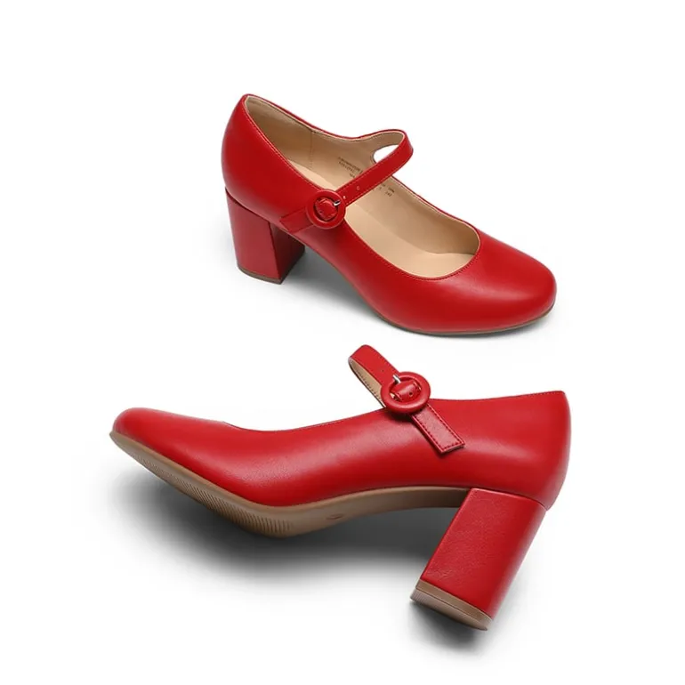 Vegan Leather Mary Jane Pumps