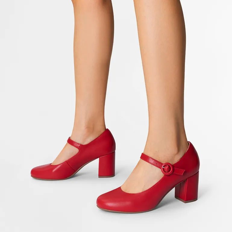 Vegan Leather Mary Jane Pumps